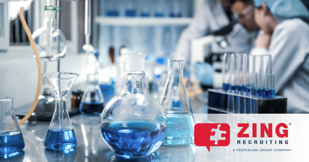 lab workers in life sciences roles