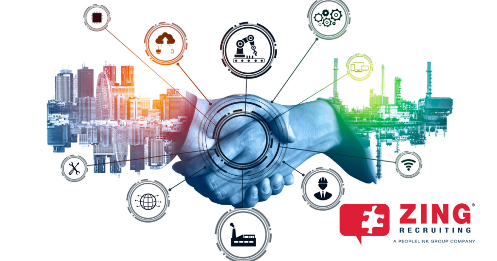 graphic showing handshake and data points of compliance